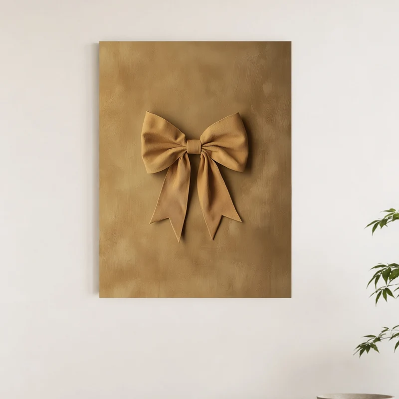 Goldene Schleife Trend Leinwand