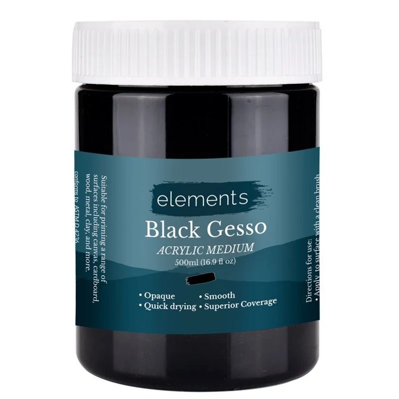 Elements Black Gesso 500ml