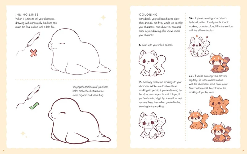 Draw and Colour Cute Chibis