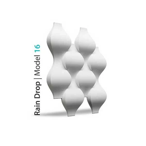 3D Gypsum Wall Art Panels - RAINDROP