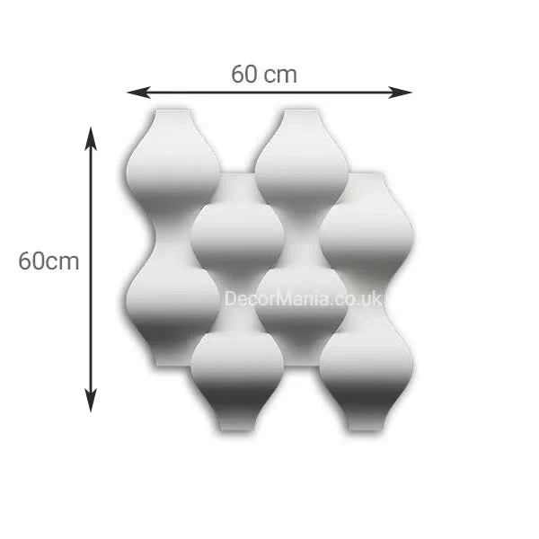 3D Gypsum Wall Art Panels - RAINDROP