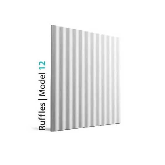 3D Gypsum Wall Art Panels - RUFFLES