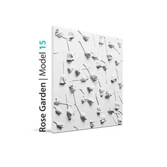 3D Gypsum Wall Art Panels - ROSE GARDEN
