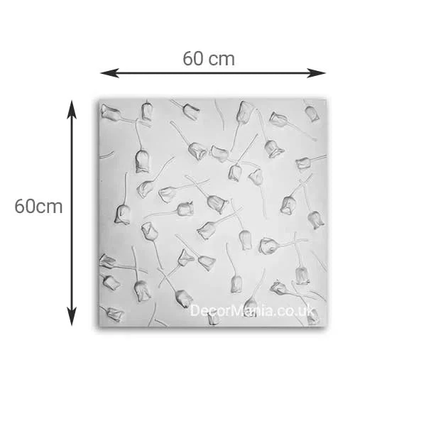 3D Gypsum Wall Art Panels - ROSE GARDEN