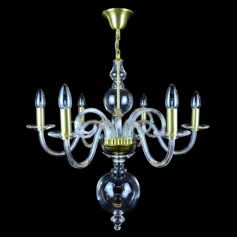 Casa Padrino Luxus Barock Kristall Kronleuchter Gold Ø 65 x H. 80 cm - Prunkvolle Messing Kronleuchter mit böhmischem Kristallglas - Barock Möbel - Edel & Prunkvoll