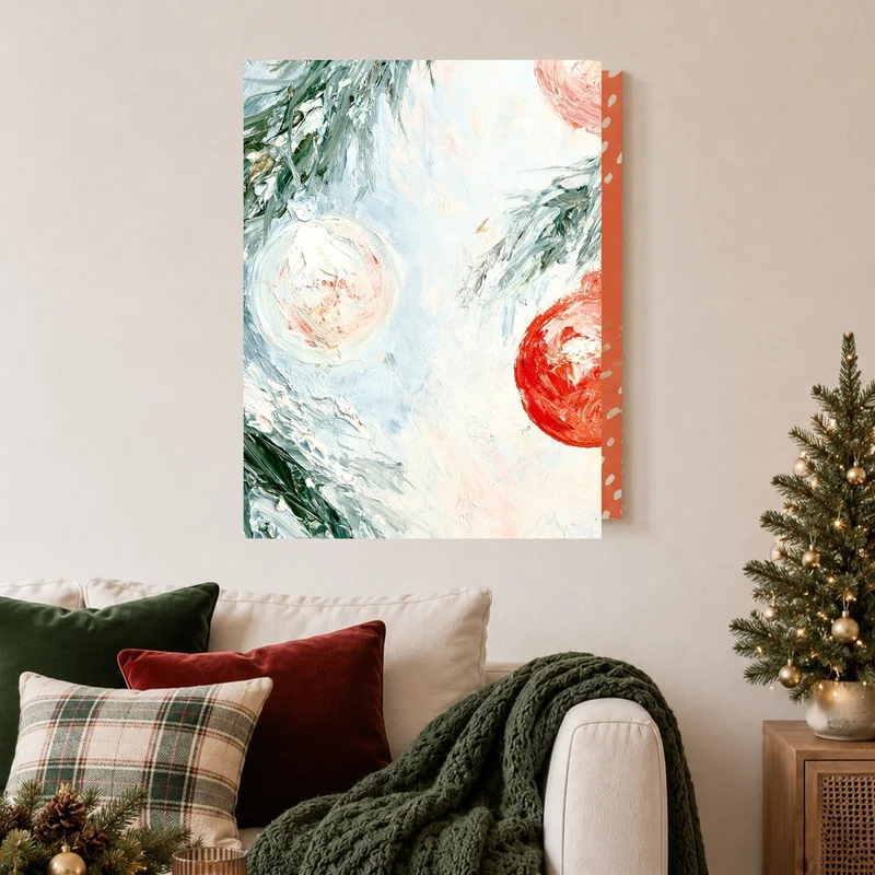 Winterkugeln im Schnee Poster