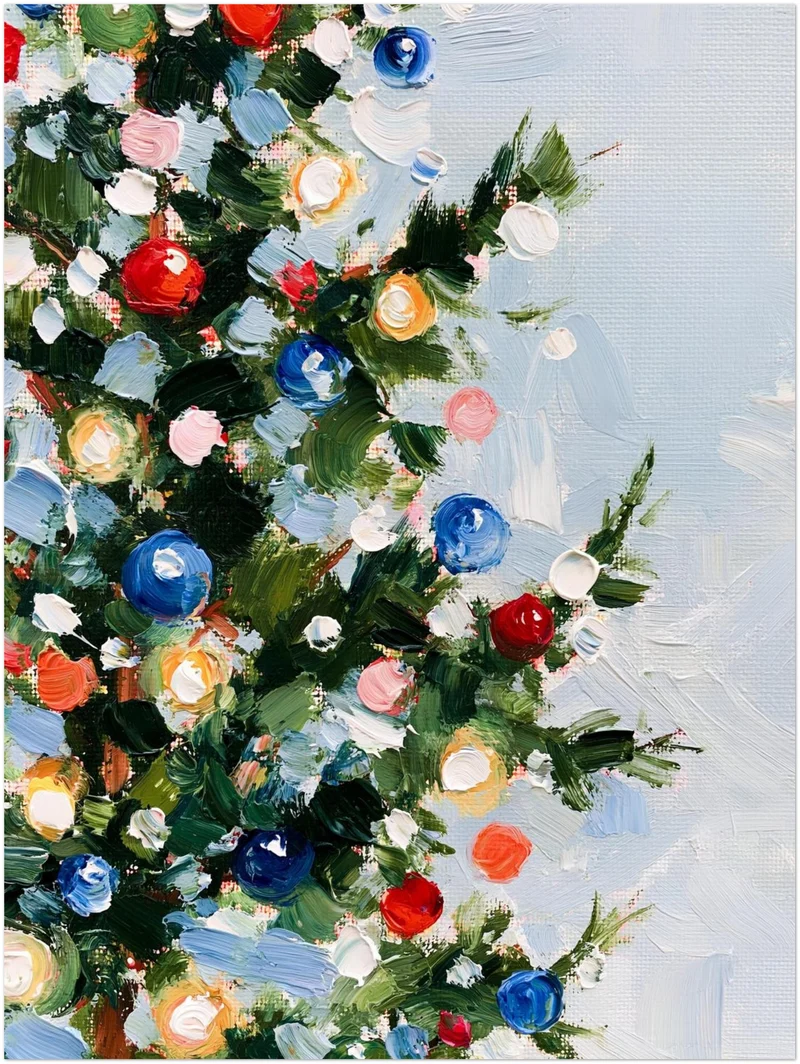 Weihnachtsbaum in Farben Leinwand