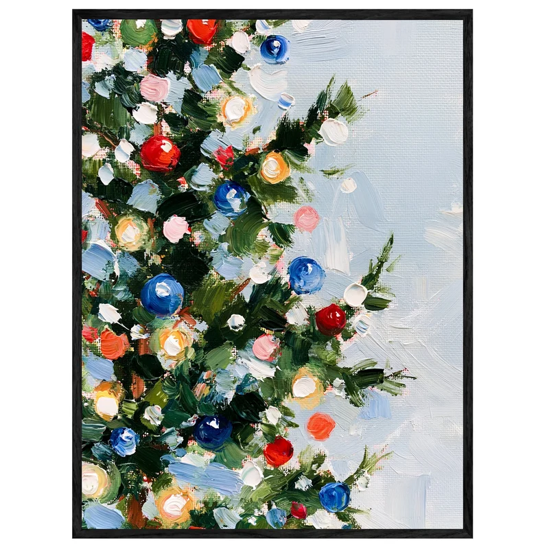 Weihnachtsbaum in Farben Leinwand