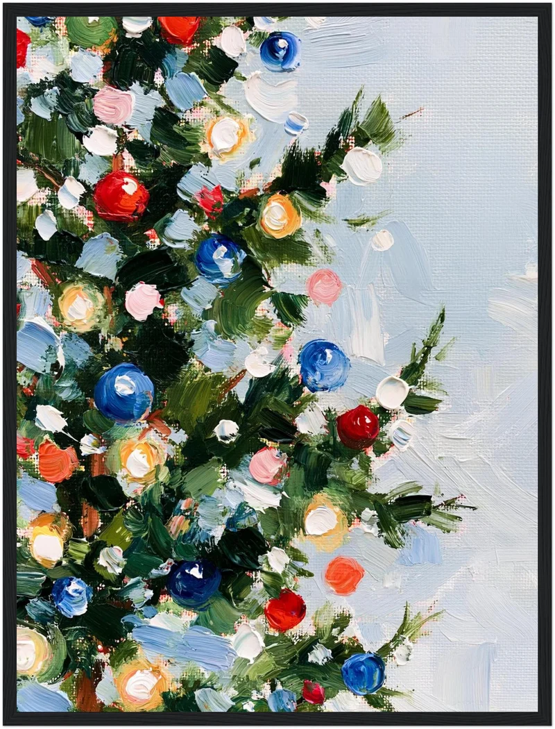 Weihnachtsbaum in Farben Poster