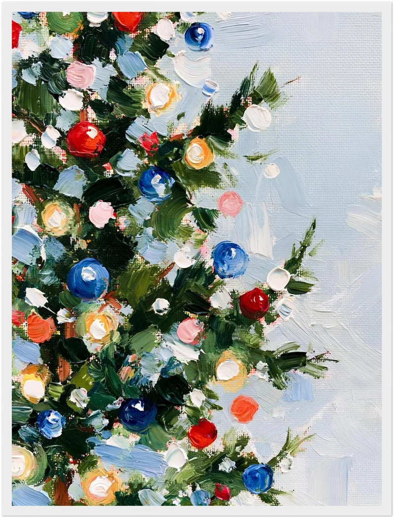 Weihnachtsbaum in Farben Poster