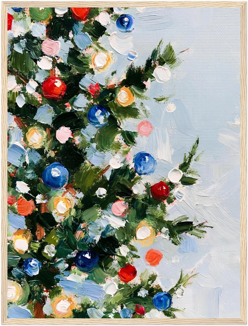 Weihnachtsbaum in Farben Poster