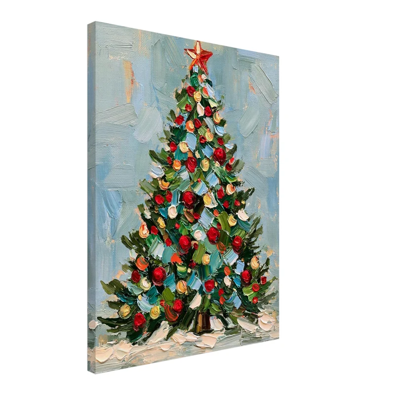 Weihnachtsbaum im Ölgemälde-Stil Leinwand