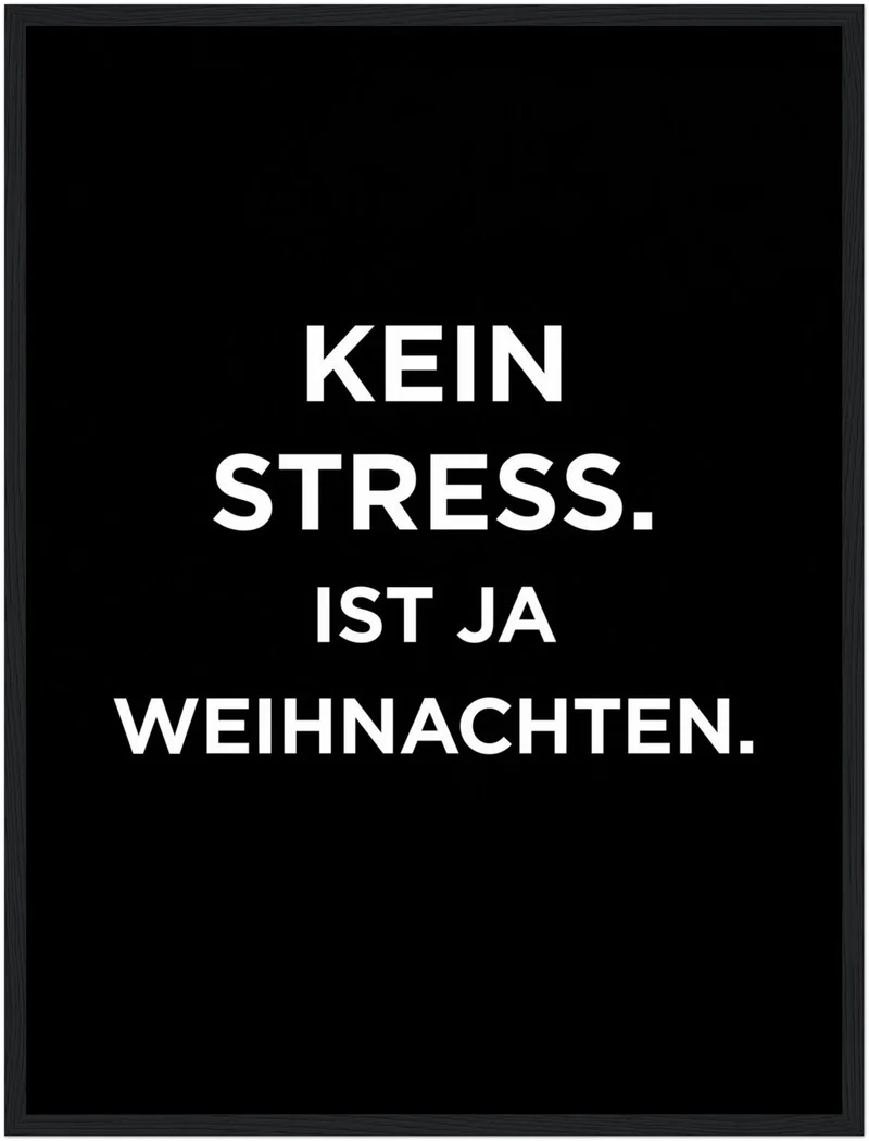 Kein Stress Weihnachten Poster