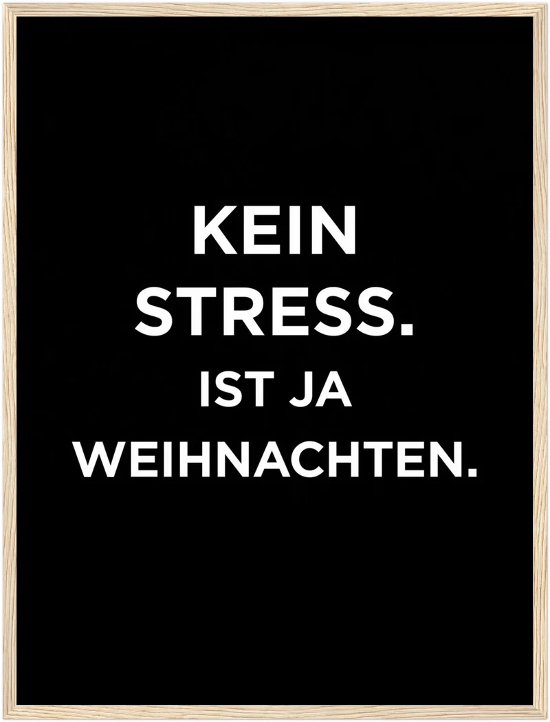 Kein Stress Weihnachten Poster