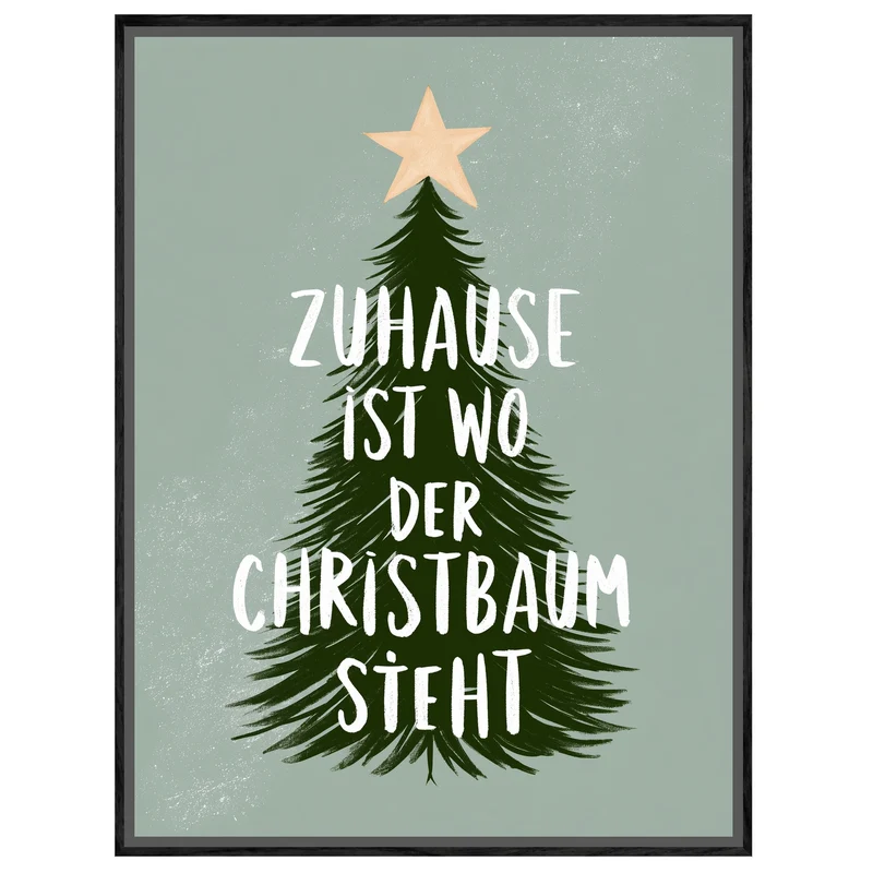 Zuhause ist wo Christbaum Leinwand