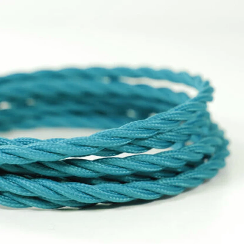 Vintage 2-adriges gedrehtes Seidenstoff kabel 0.75mm²:~1440