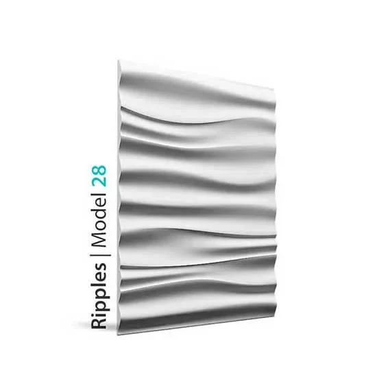 3D Gypsum Wall Art Panels - RIPPLES