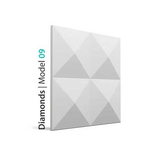3D Gypsum Wall Art Panels - DIAMONDS