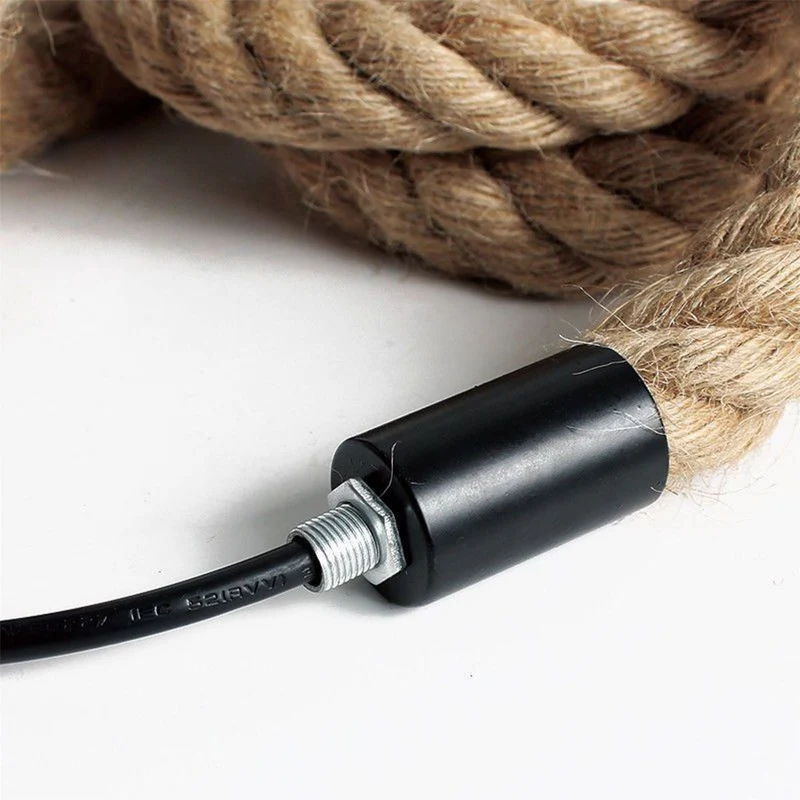 Natürlichem 0.5m Hanfseil Deckenleuchte E27 halter ~ 2888