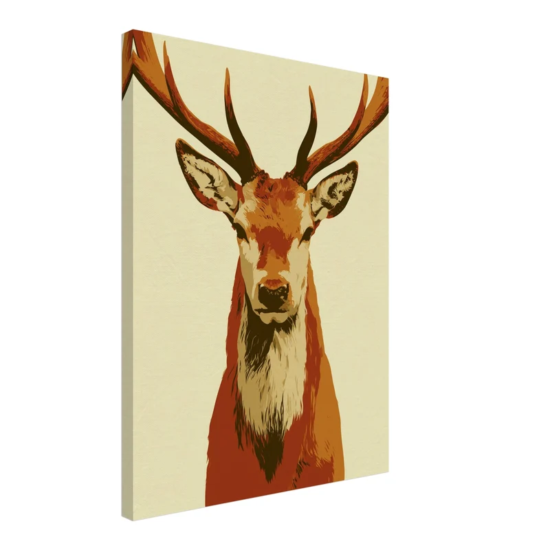 Hirsch im Retro-Stil Leinwand