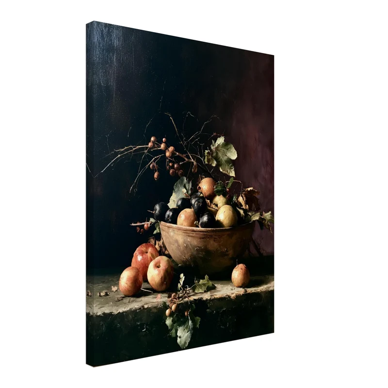 Herbststillleben mit Früchten Leinwand