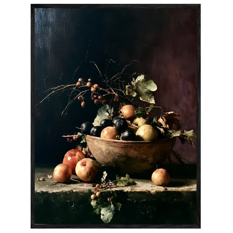 Herbststillleben mit Früchten Leinwand