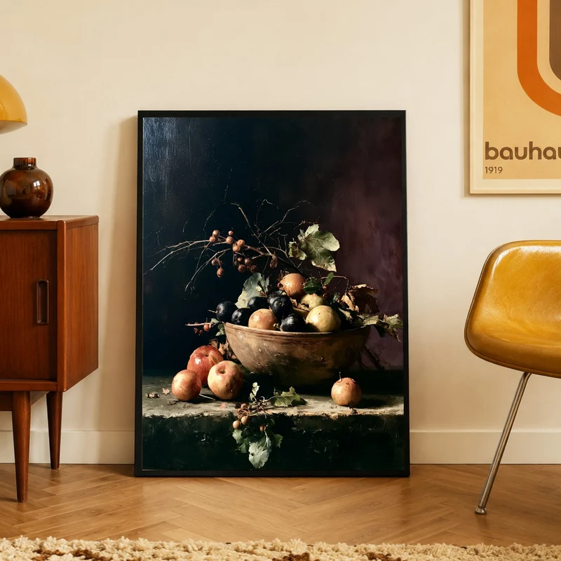 Herbststillleben mit Früchten Poster