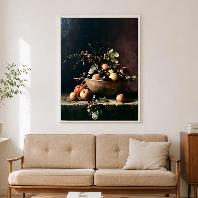 Herbststillleben mit Früchten Poster