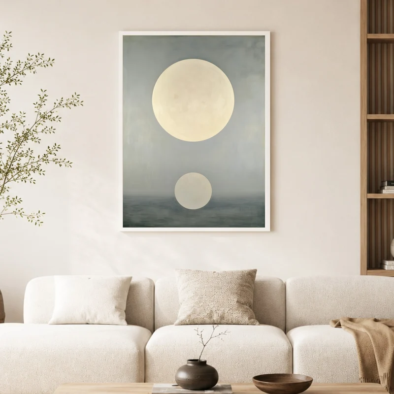 Zwei Monde über Wasser Poster