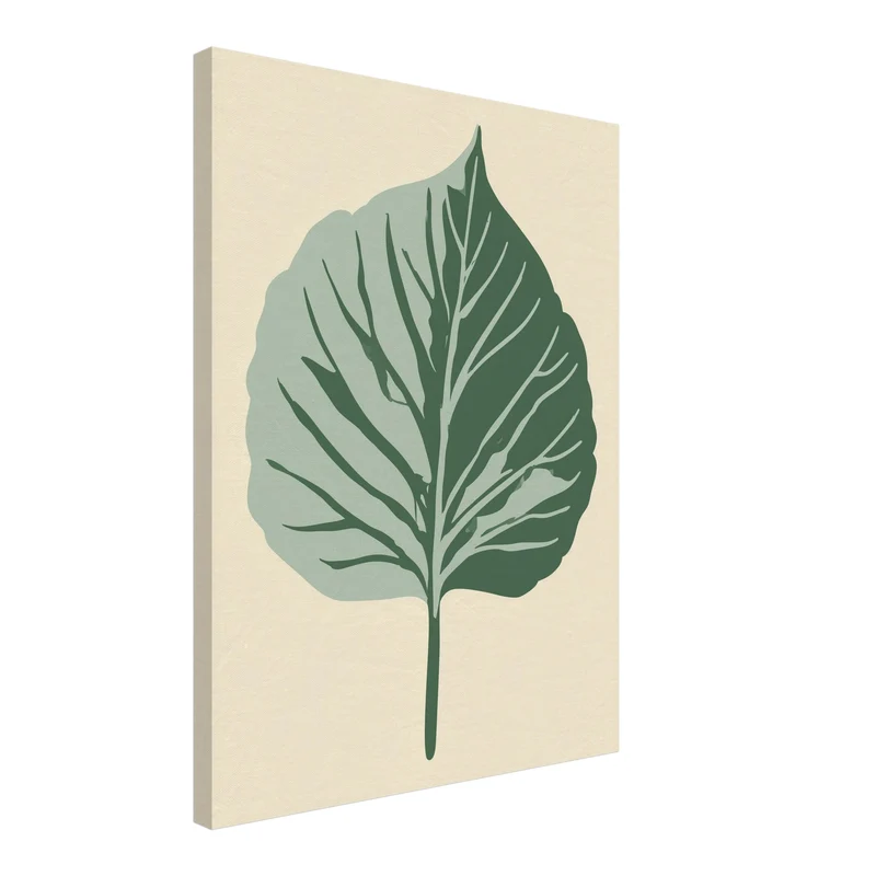 Botanisches Blatt im Zwielicht Leinwand