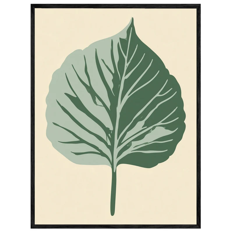Botanisches Blatt im Zwielicht Leinwand