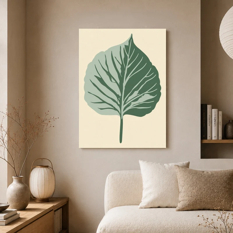 Botanisches Blatt im Zwielicht Poster