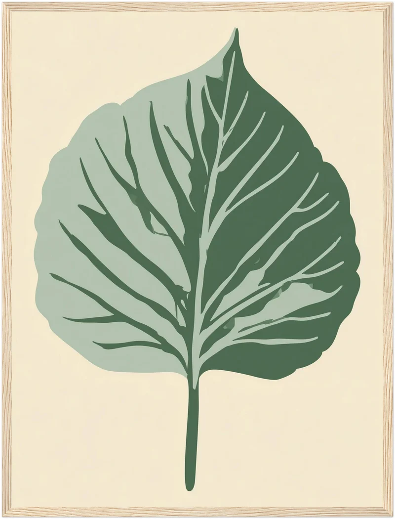 Botanisches Blatt im Zwielicht Poster