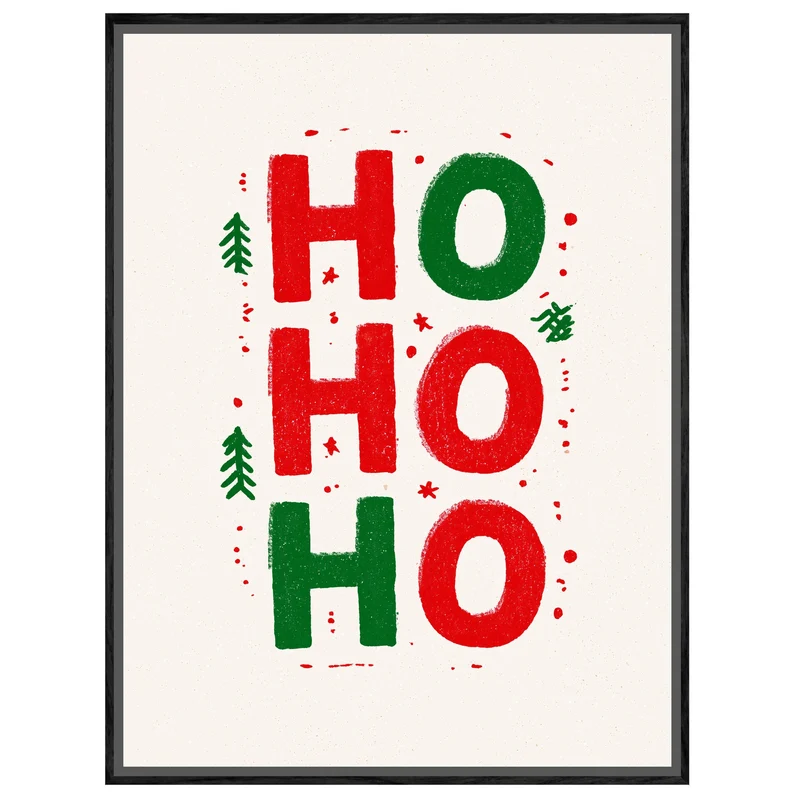 Ho Ho Ho Weihnachtsgruß Leinwand