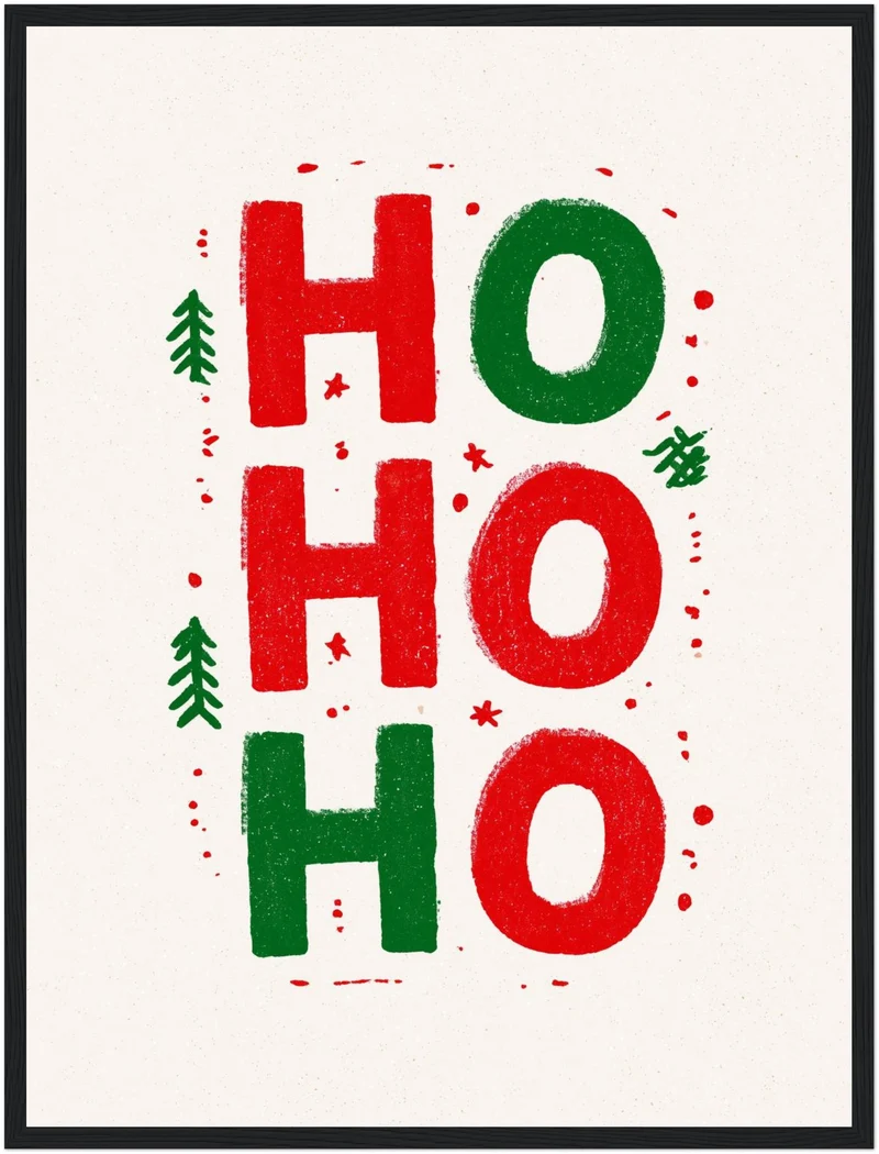 Ho Ho Ho Weihnachtsgruß Poster