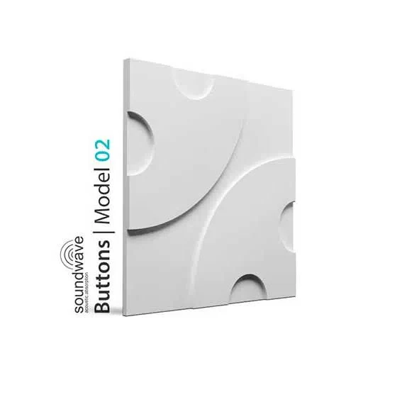 3D Gypsum Wall Art Panels - BUTTONS