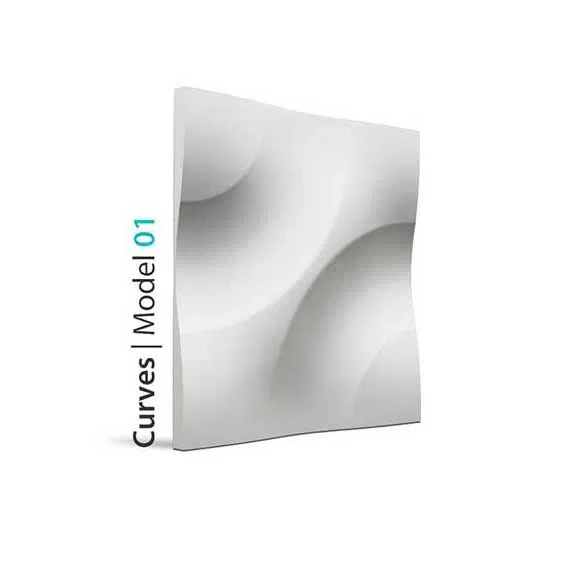 3D Gypsum Wall Art Panels - CURVES