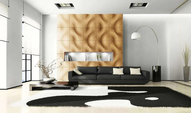 3D Gypsum Wall Art Panels - CURVES