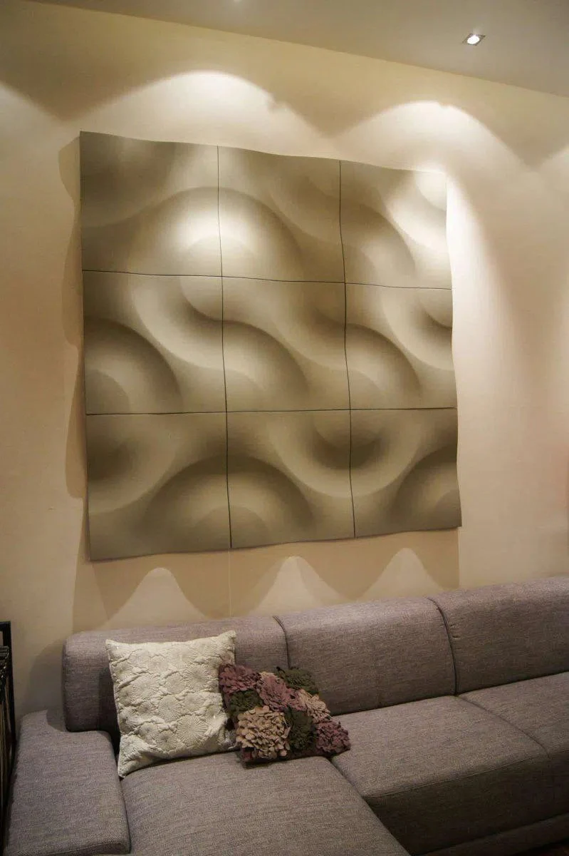 3D Gypsum Wall Art Panels - CURVES