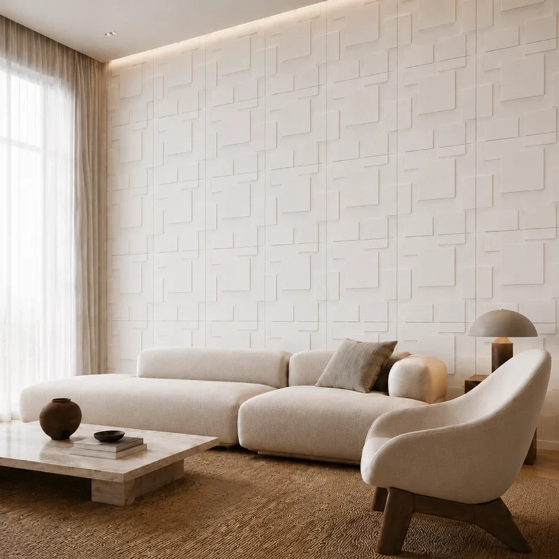 SQUARES 3D Gypsum Wall Panels