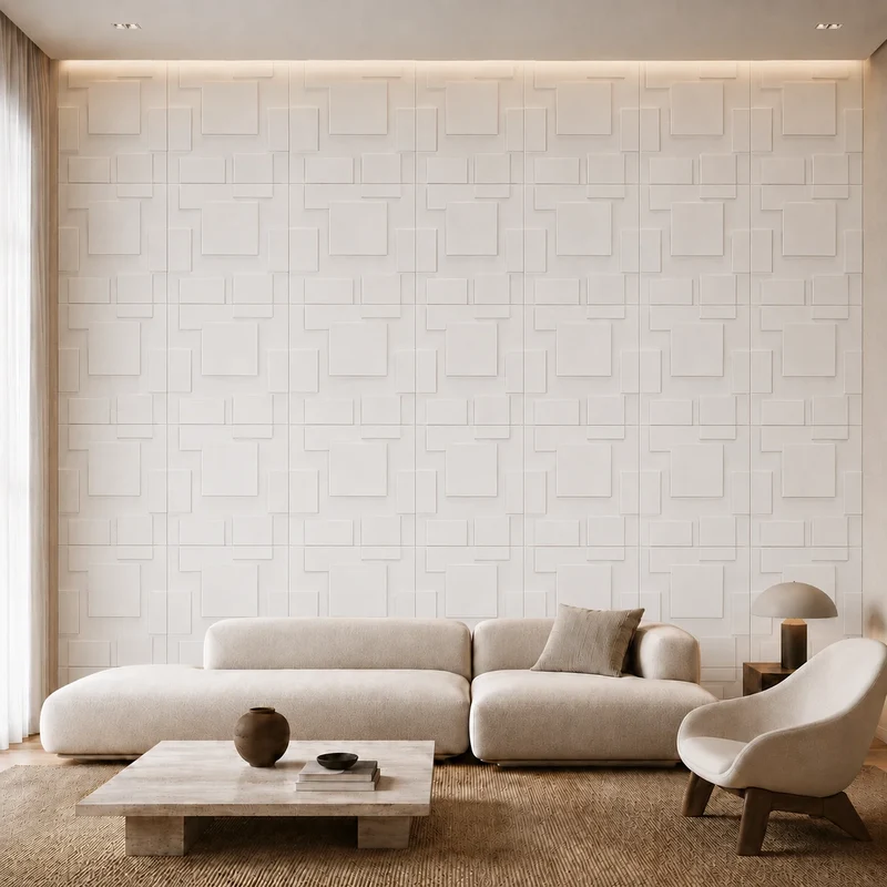 SQUARES 3D Gypsum Wall Panels