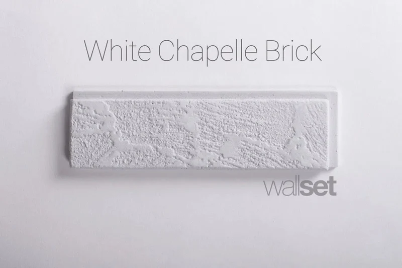 White Chapelle - decorative brick decor with grout