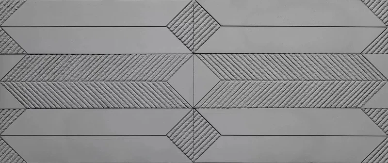 Concrete 3D Tile SAGITA Dark Grey - Box of 8