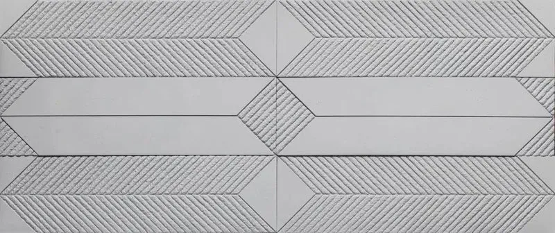 Concrete 3D Tile SAGITA Grey - Box of 8