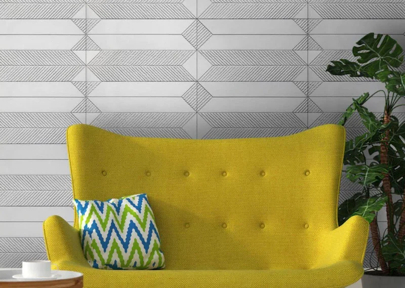 Concrete 3D Tile SAGITA Grey - Box of 8
