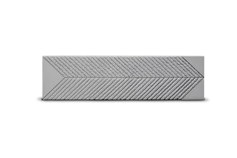Concrete 3D Tile SAGITA Grey - Box of 8