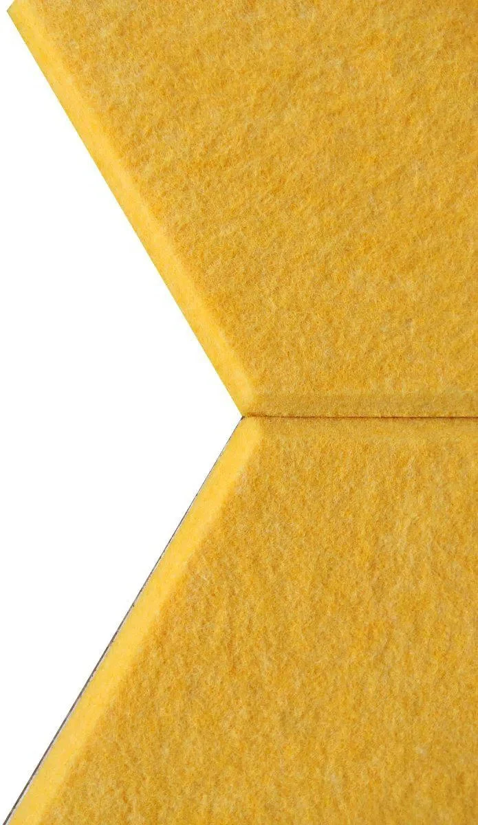 HEXA 3D Felt PET Wall Panels - YELLOW 3pcs.