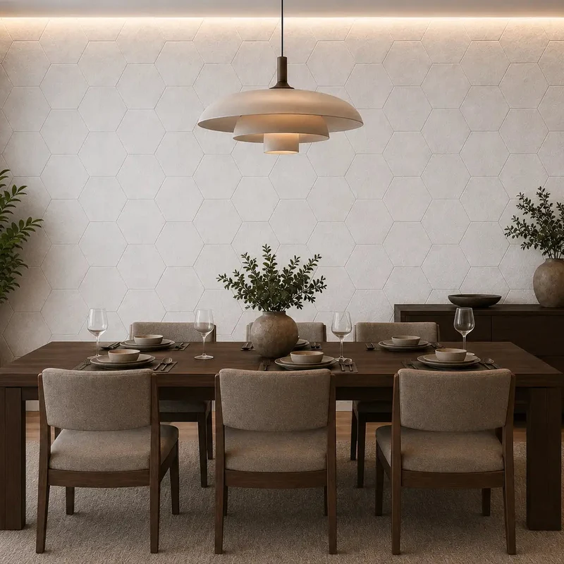 HEXA 3D Felt PET Wall Panels - WHITE 3pcs.
