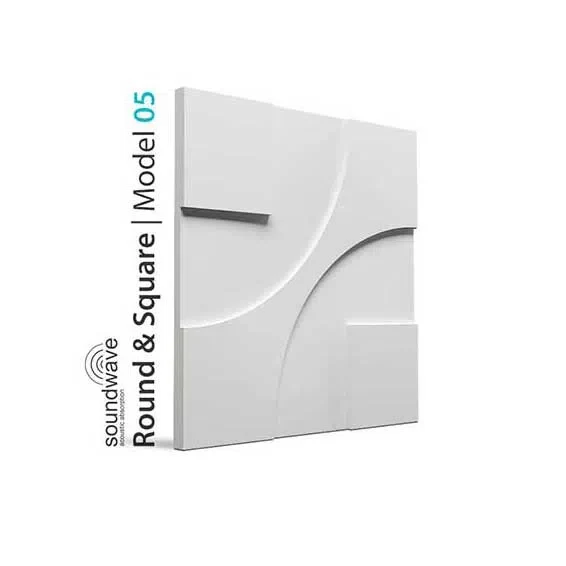 3D Gypsum Wall Art Panels - ROUND & SQUARE