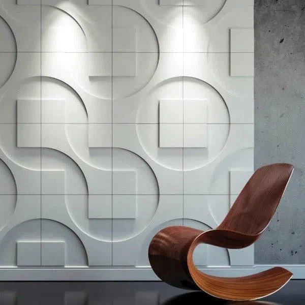 3D Gypsum Wall Art Panels - ROUND & SQUARE